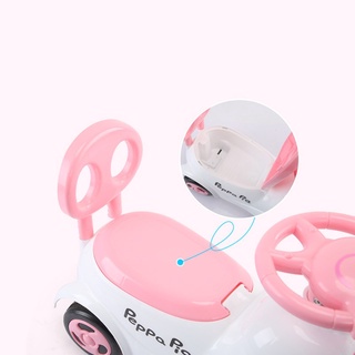 Xe lắc chòi chân HÌNH HEO PEPPA cho bé có nhạc  thùng đựng đồ  .