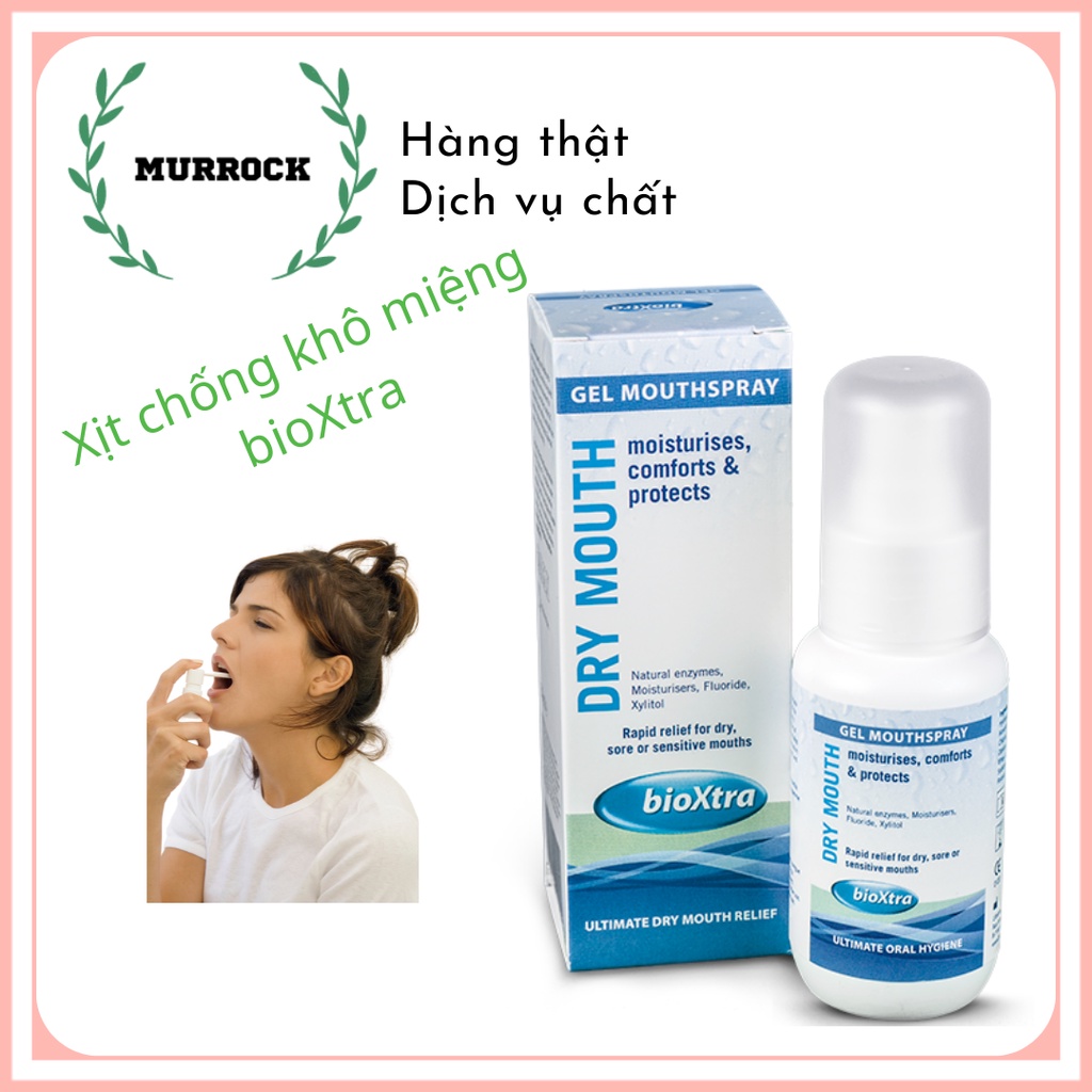 Chai xịt khô miệng BioXtra Dry Mouth Moisturising Mouth Spray 50ml UK Anh Quốc