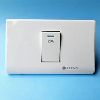 Mặt 1 công tắc 20A Titan White
