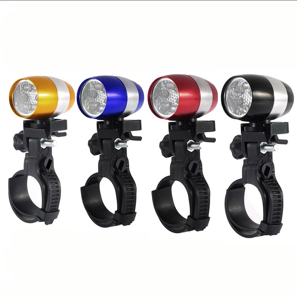 Đèn Pha 6 Bóng LED Cảnh Báo An Toàn 4 Màu Kèm Giá Đỡ Cho Xe Đạp