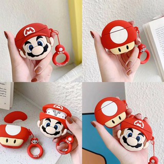 Bao silicon bọc Case Airpod 1 2- Vỏ bao bọc Mario Cover đựng tai nghe không dây Airpods game Super Mario Bros