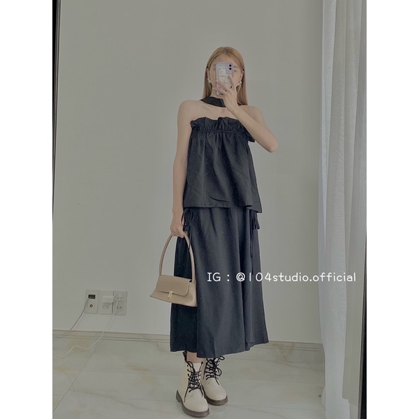 Chân váy dài thắt nơ