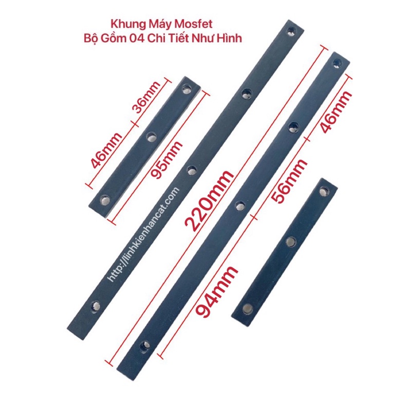 Khung Xương Máy Hàn Kiểu 12 Mosfet 1 Bộ Gồm 4 Chi Tiết