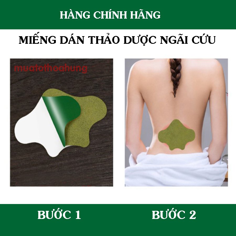 Miếng Dán Thảo Dược Đông Y Hỗ Trợ Đau Nhức Lưng - Vai - Cổ - Gáy - Gối Hộp 12 Miếng