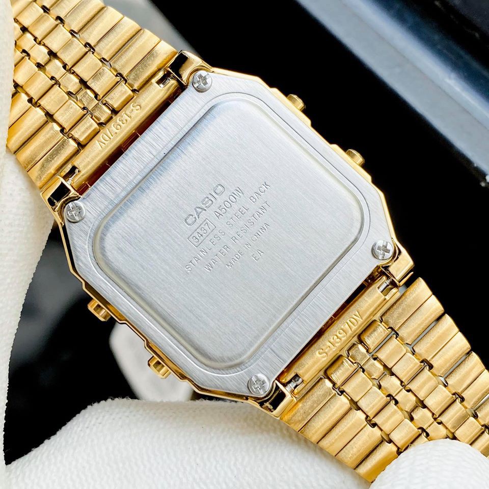 (Chính hãng) Đồng Hồ Casio Nam A500 Gold