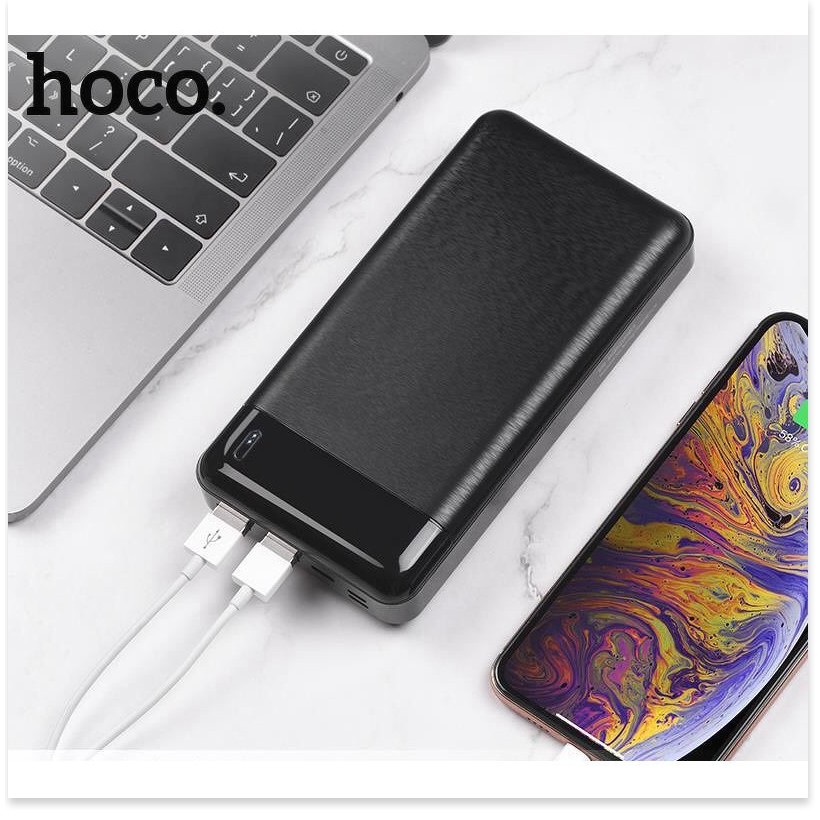 Pin sạc dự phòng Hoco B35E dung lượng khủng 30000mAh, 3 đầu ra cân bằng thông minh cho phép sạc nhiều thiết bị cùng lúc