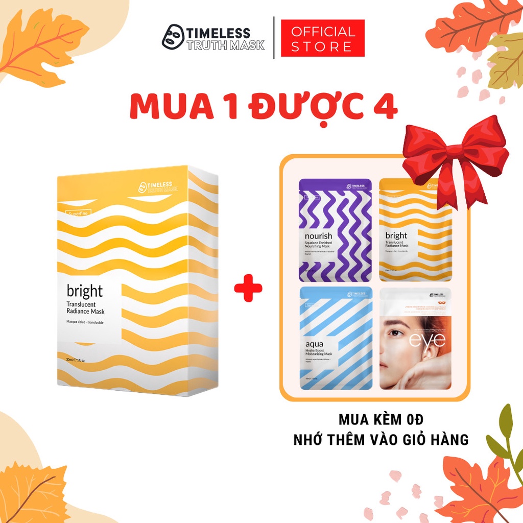 Mặt nạ sợi tơ siêu nhẹ làm trắng da, bổ sung collagen Timeless Truth Mask Superfine Bright (30ml x 5 miếng)