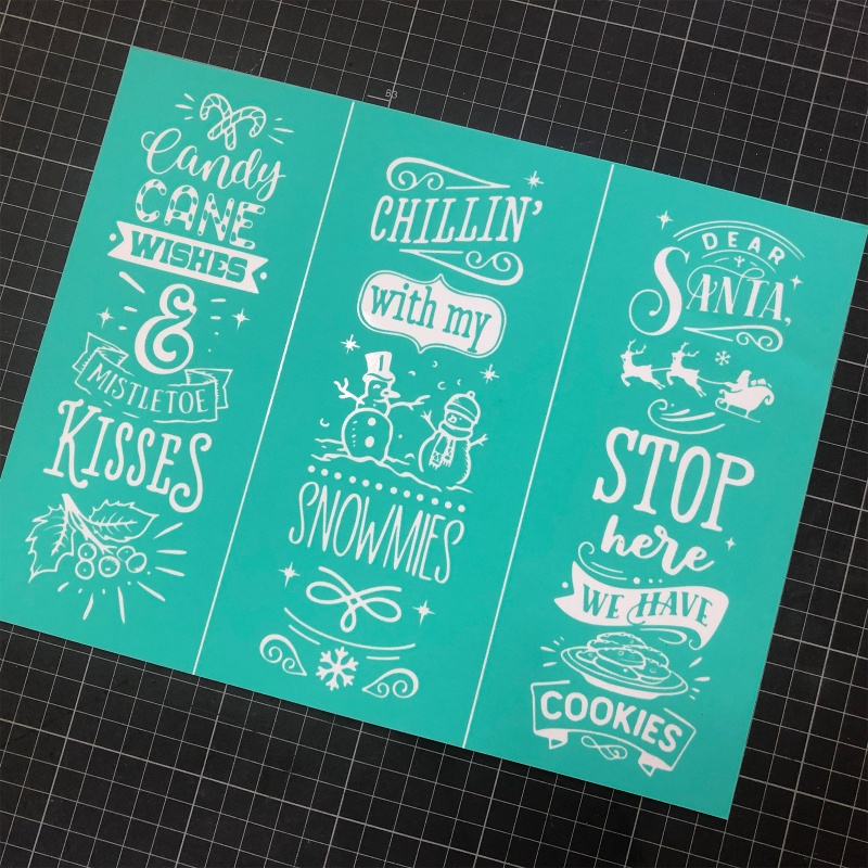 Khuôn Dập Dấu Bằng Lụa Chủ Đề Giáng Sinh Có Thể Tái Sử Dụng