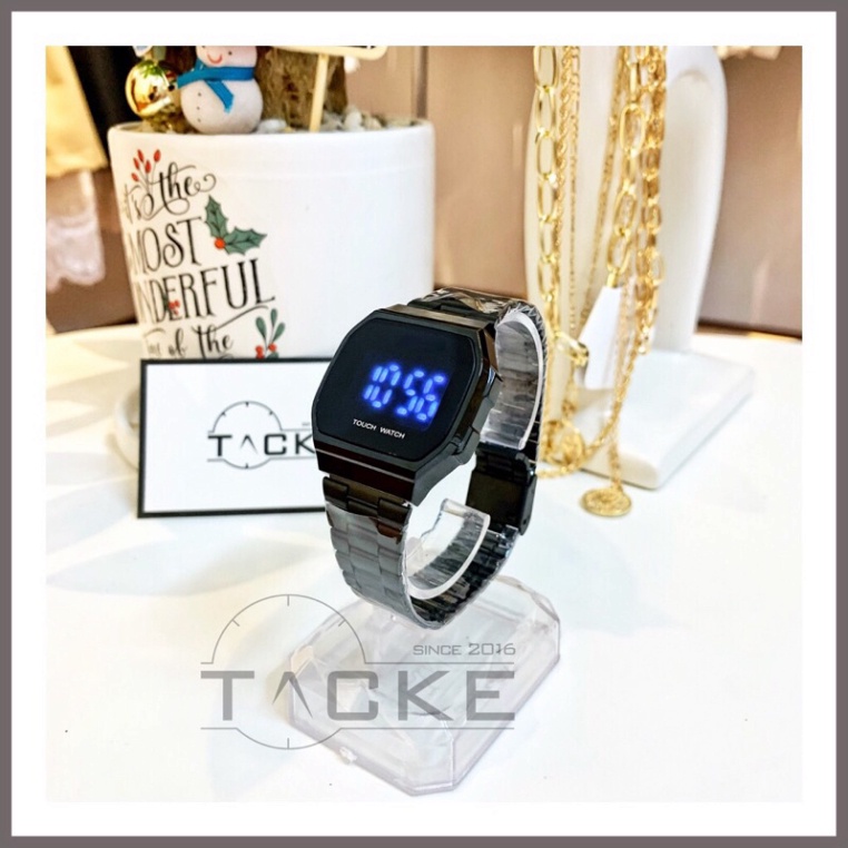 Đồng hồ casio touch watch cảm ứng màn hình điện tử, màn hình tráng gương, chất liệu cao cấp, dây không gỉ.