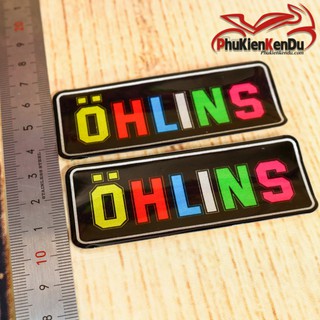 TEM NỔI CHỮ OHLINS 1 CẶP