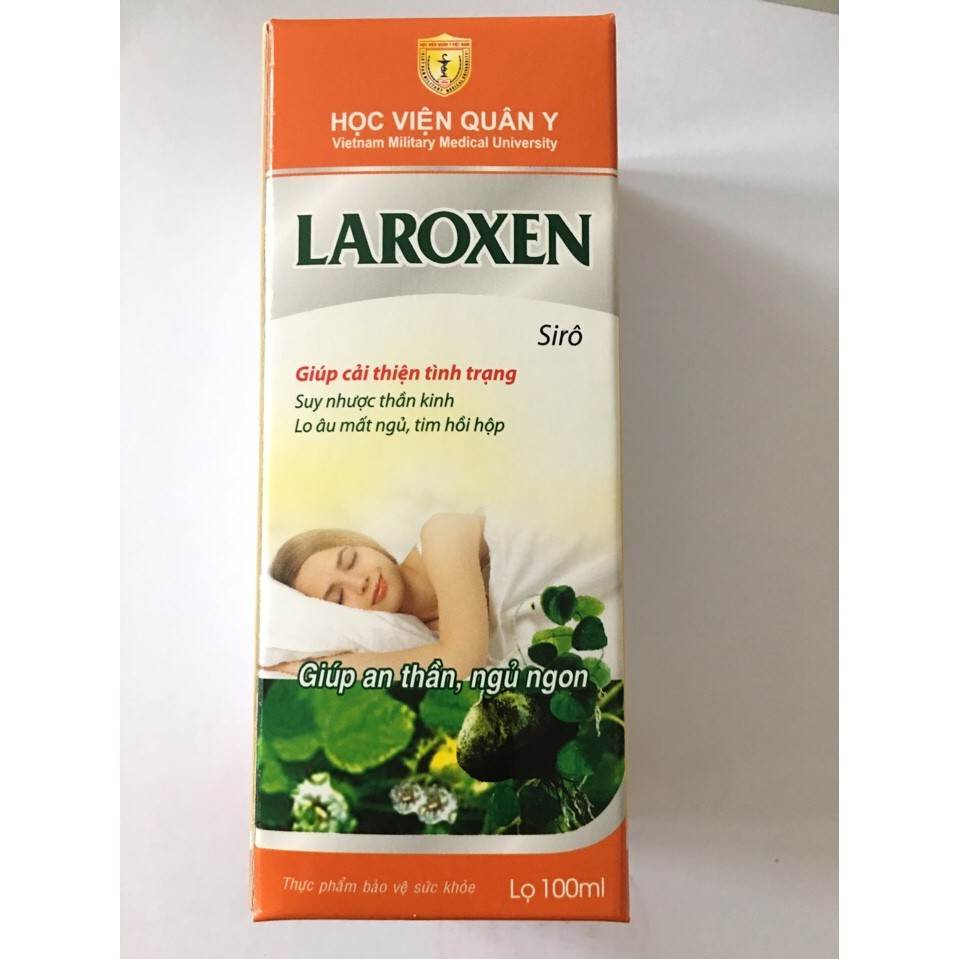 Siro ngủ ngon Laroxen Học viện quân y giúp an thần ngủ ngon hộp 100ml