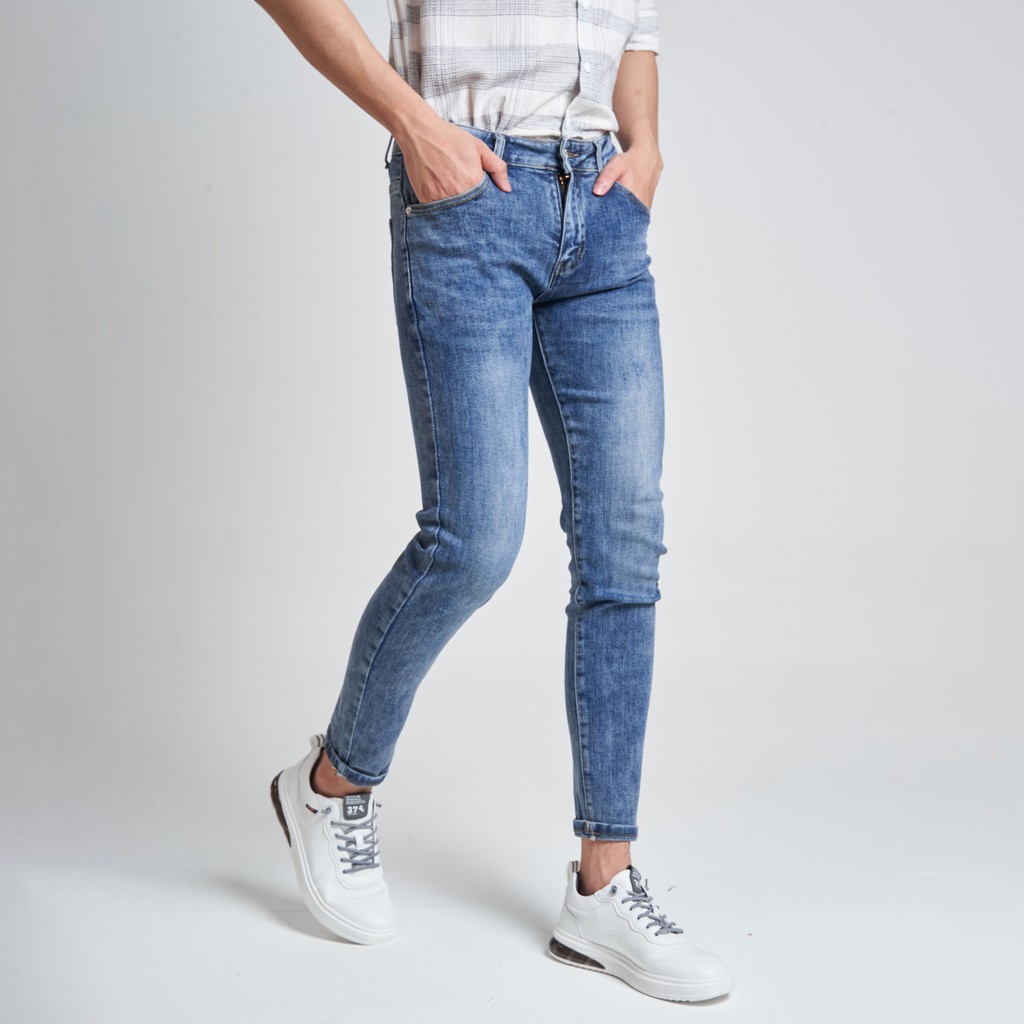 Quần Jean Nam Chất Bò Đẹp Local Brand KRIK Dáng Hàn Quốc Slimfit Basic QJ1001 | BigBuy360 - bigbuy360.vn