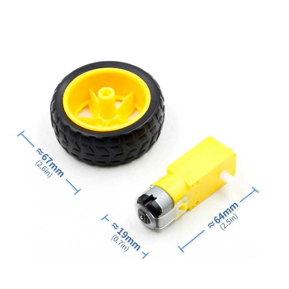 Thiết bị an toàn điện Xe thông minh Robot Motor Tt Motor 130MOTOR Dc3v-6V Gear cho Arduino