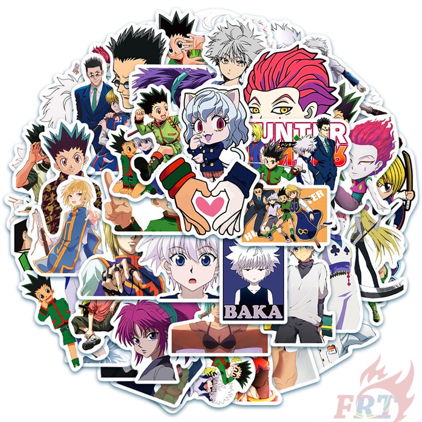Bộ 50 miếng dán trang trí laptop hành lý DIY HUNTER×HUNTER Series 06