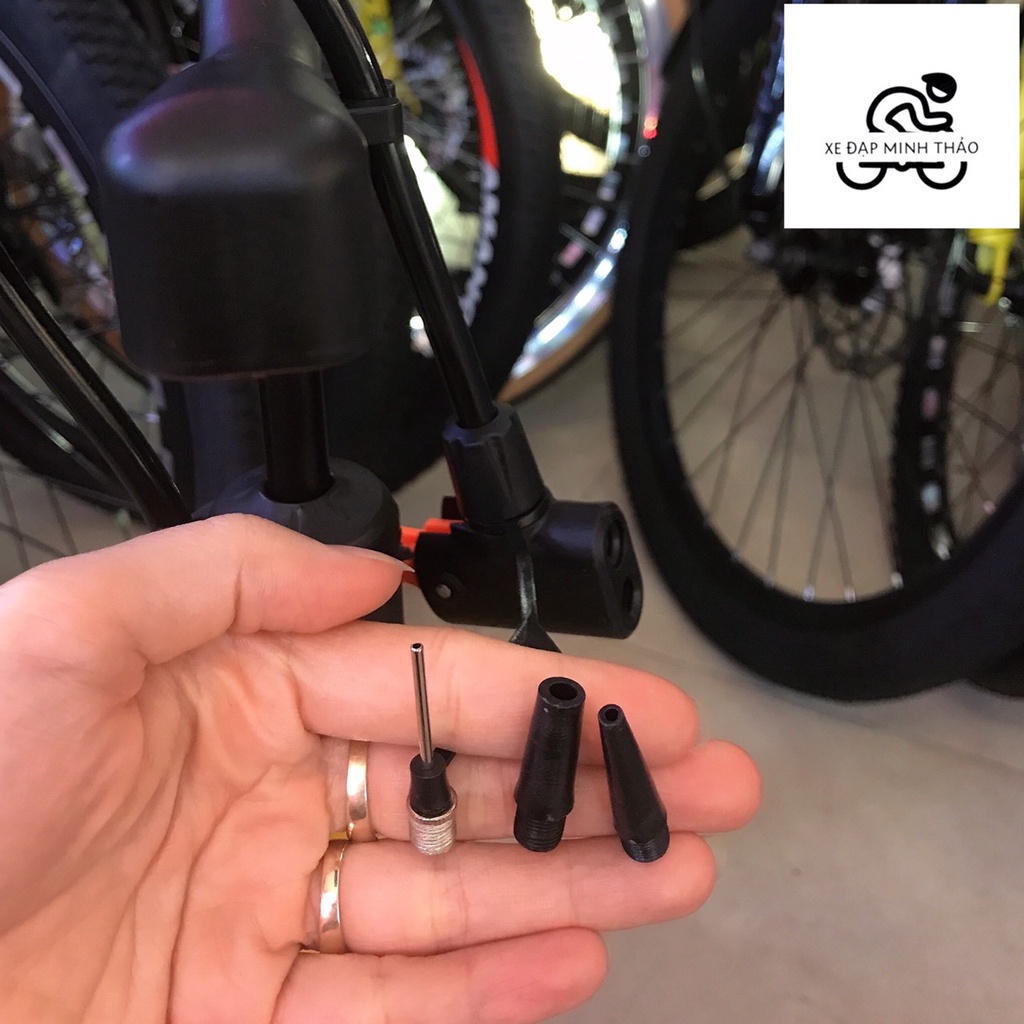 Bơm xe đạp STANLAYS có đồng hồ siêu nhẹ  có thể bơm xe máy