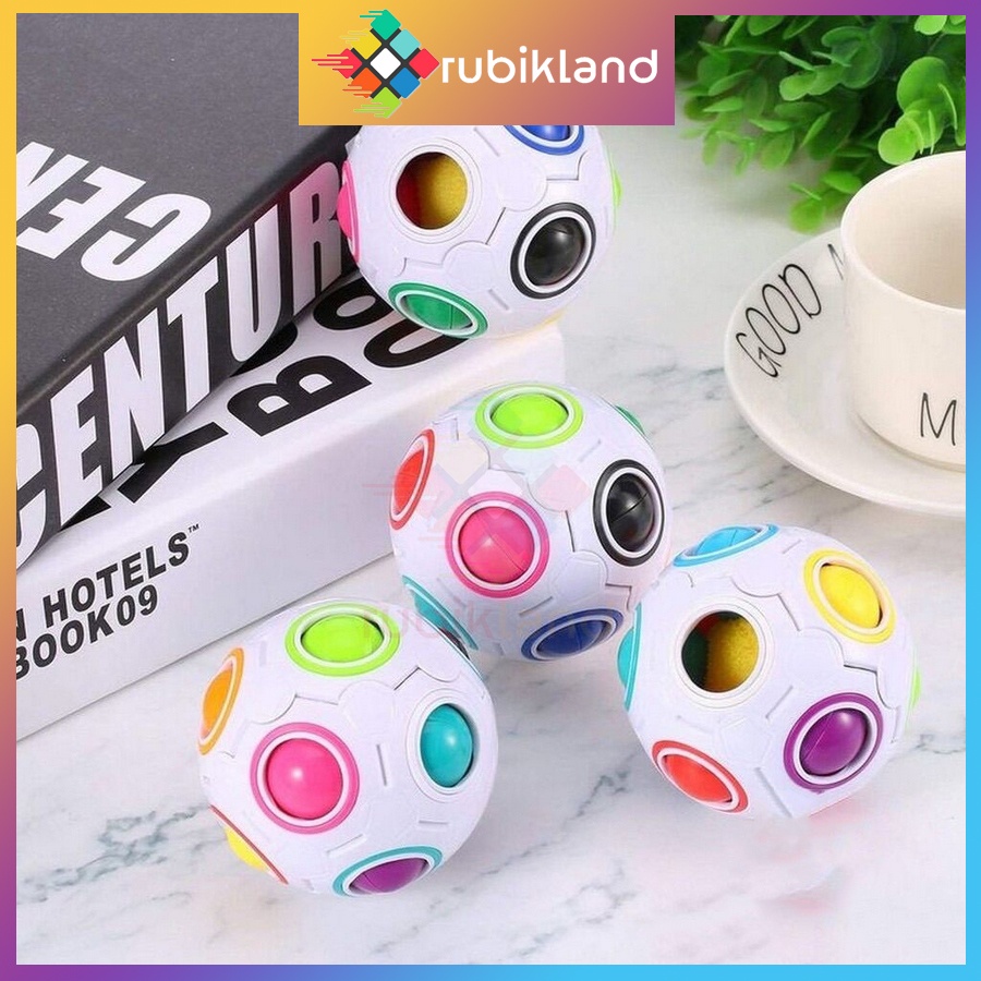 Rubik Biến Thể Trái Banh MoYu Rubic Rainbow Ball Magic Ball YJ YongJun Đồ Chơi Trí Tuệ