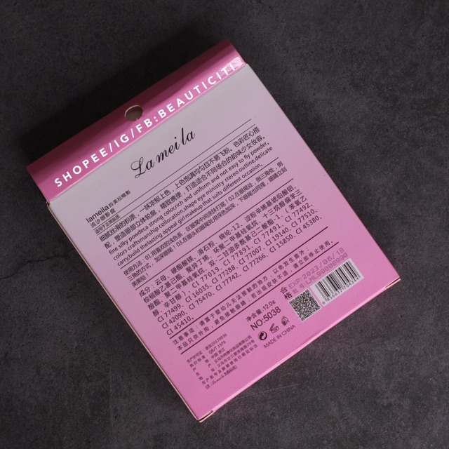 BẢNG PHẤN MÀU MẮT KIM TUYẾN TRẮNG 12 Ô LAMEILA | BigBuy360 - bigbuy360.vn