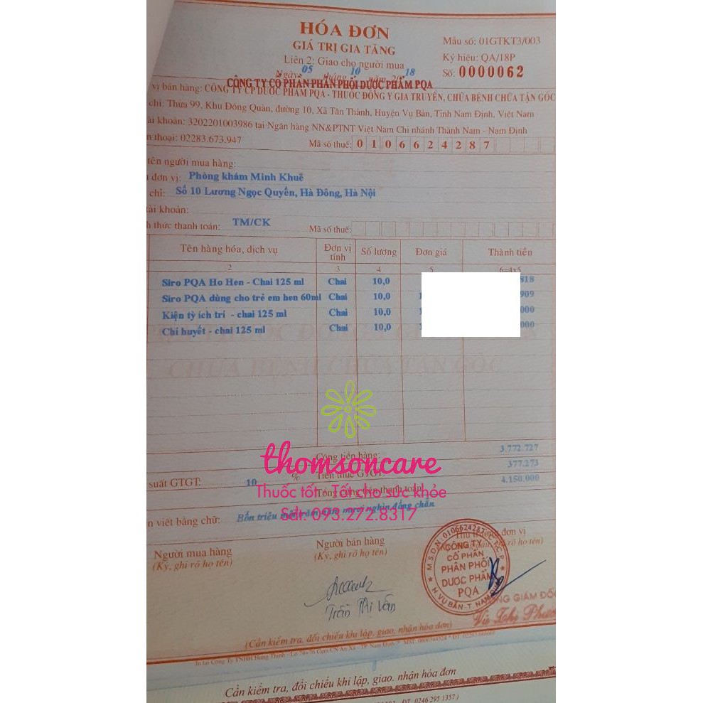 Chỉ huyết PQA hỗ trợ giảm chảy máu cam, nóng trong - chai 125ml | BigBuy360 - bigbuy360.vn