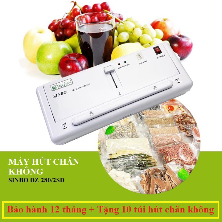 Máy hút chân không KAKO, máy hút chân không thực phẩm mini có hàn miệng túi, tặng kèm 10 túi