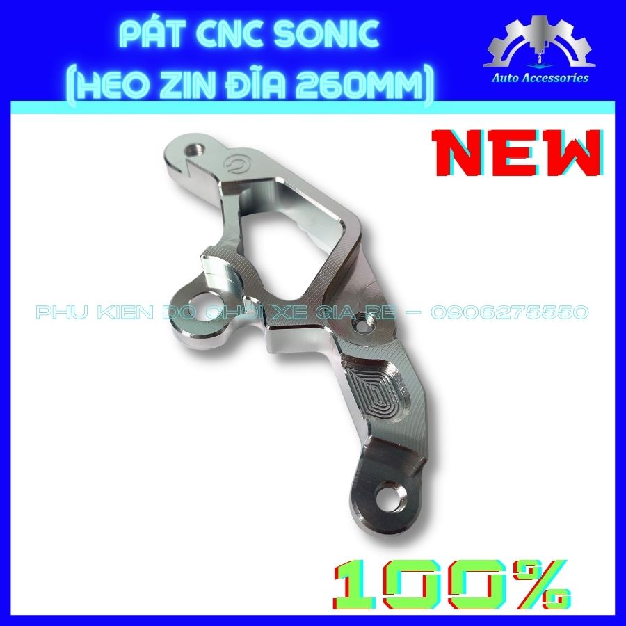 Pát Trước SONIC, Pát CNC gắn Trước heo ZIN theo xe đi đĩa size 260mm - CNC sắc xảo tỷ mỉ, thông số chuẩn