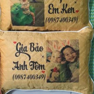 Gối in tên, in ảnh cho bé