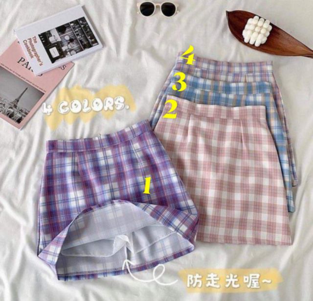 Chân váy kẻ pastel hot hit ( có ảnh thật/ hàng sẵn)