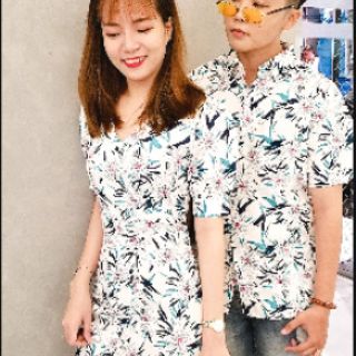 Set áo váy đôi đi biển