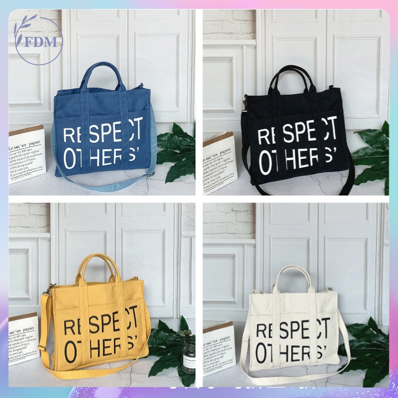 Túi Canvas Cỡ Lớn Đựng Máy Tính/Cốc Nước/Đồ Trang Điểm/Sách/Sách/Sách/Chữ Thập Kích Thước Lớn 15 inch Có Thể Mang Đi