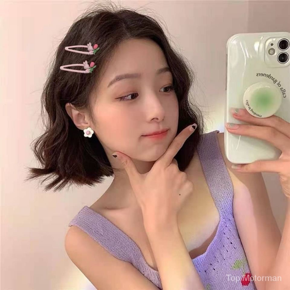 Kẹp Tóc Hình Thỏ Hoa tulip Dễ Thương Cho Bé Gái