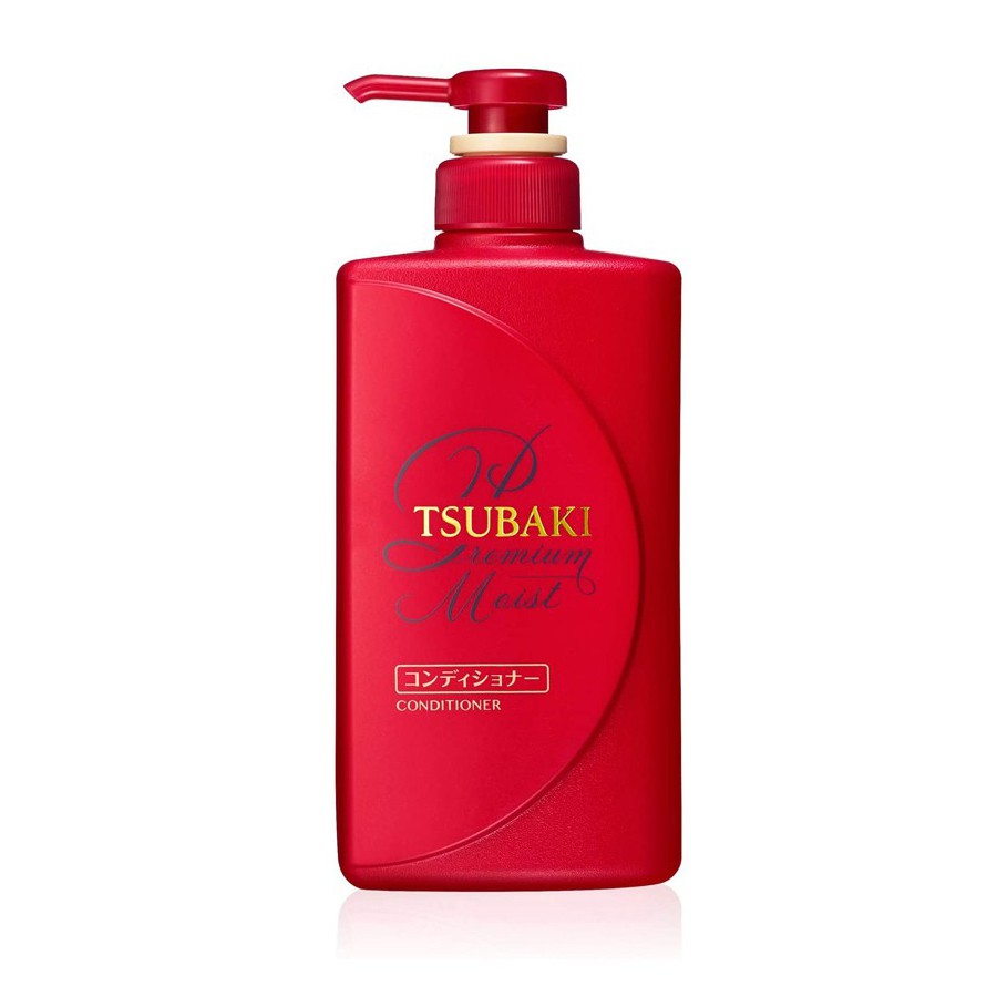 Dầu xả dưỡng tóc bóng mượt Tsubaki Premium Moist 490ml - Giúp phục hồi tóc sơ, cung cấp độ ẩm