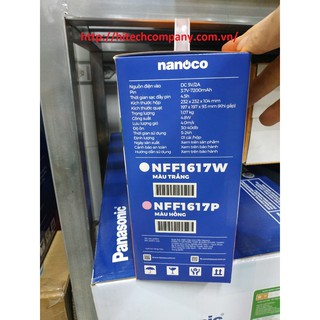 Quạt sạc điện gấp gọn Nanoco