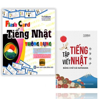 Combo Flashcard Tiếng Nhật Thông Dụng + Tập Viết Tiếng Nhật Bảng Chữ Cái Katakana