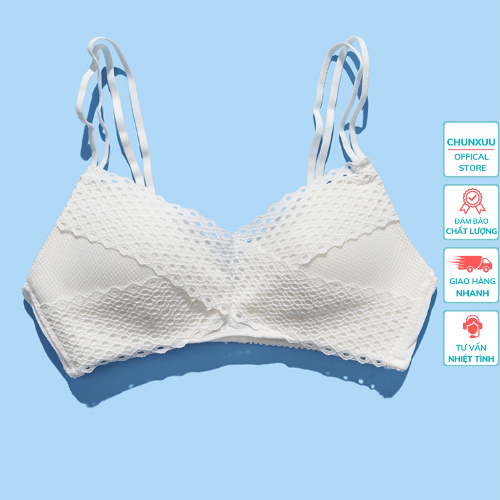 Áo lót nữ không gọng đệm mỏng ChunXuu, thiết kế vạt chéo có lỗ thoáng khí AV25