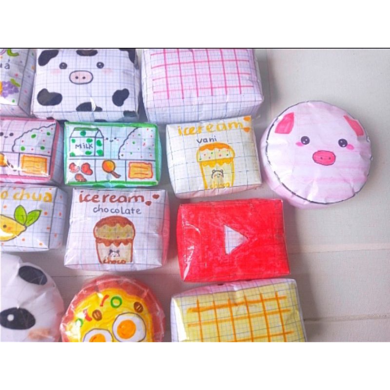 Squishy giấy 3D nhiều mẫu mã siêu cutee|Cheese cute