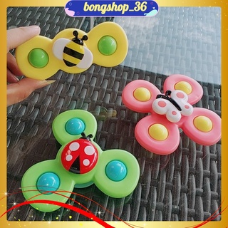 Set 3 Con Quay Spinner, Chong Chóng Dính Tường, Âm Thanh Vui Nhộn Cho Bé