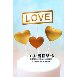 Phụ kiện trang trí bánh sinh nhật_Set biển hiệu LOVE trắng