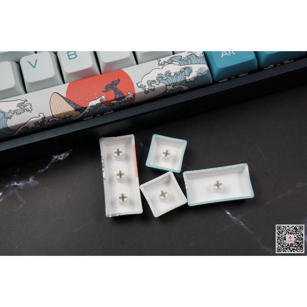 Keycap CORAL SEA - profile XDA - keycap PBT - Dyesub - 117 nút cho bàn phím cơ (Filco, Leopold, IKBC, Edra, keychron)