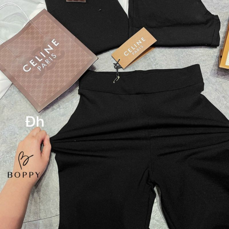 Quần legging trơn kèm túi chữ hàng QCL1