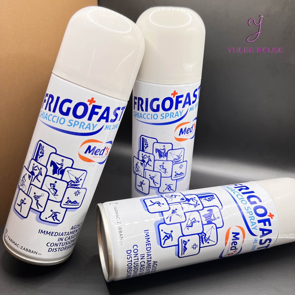 CHAI XỊT FRIGO FAST GIẢM ĐAU DO CHẤN THƯƠNG, BONG GÂN, SƯNG TẤY KHI CHƠI THỂ THAO 200ML