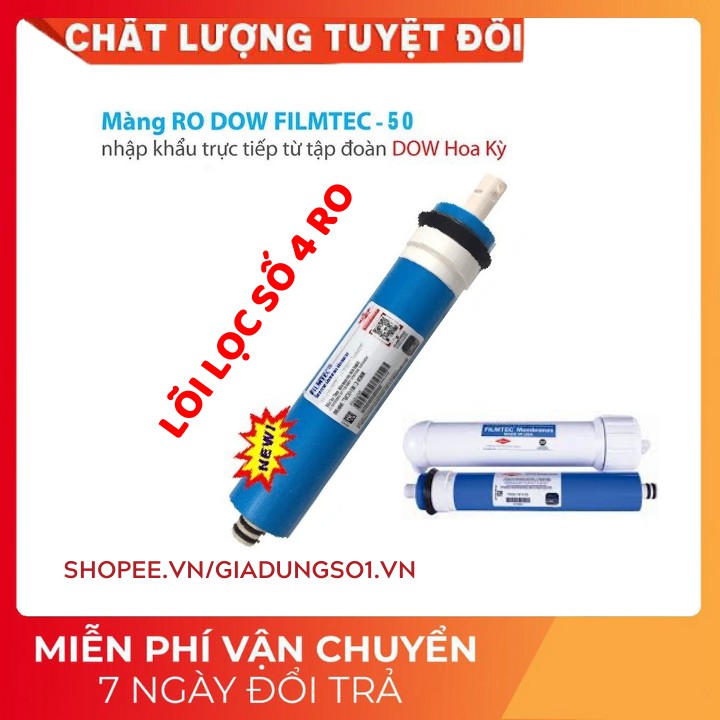 [Bán Chạy] FREESHIP  Màng Lọc Nước RO số 4 (DOW Filmtec USA - DuPont Filtec USA) Chính Hãng.