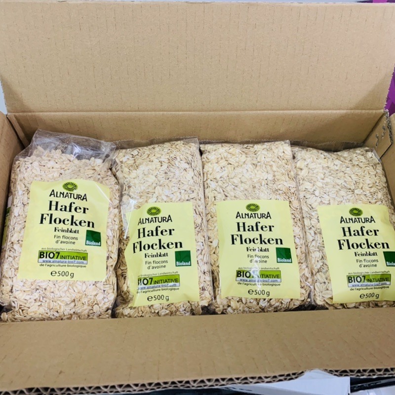 Yến mạch giảm cân hafood Hafer Flocken , giúp làm đẹp da, ngăn ngừa ung thư, hỗ trợ tiêu hóa  _ 500gr