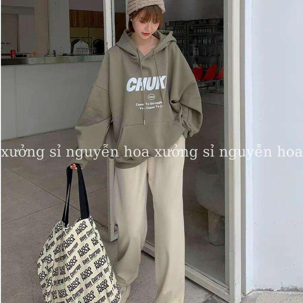 áo hoodie nữ form rộng Chuke màu xanh lạ chất nỉ dày dặn siêu đẹp unisex nam nữ mặc đẹp Xưởng Sỉ nguyễn Hoa | BigBuy360 - bigbuy360.vn