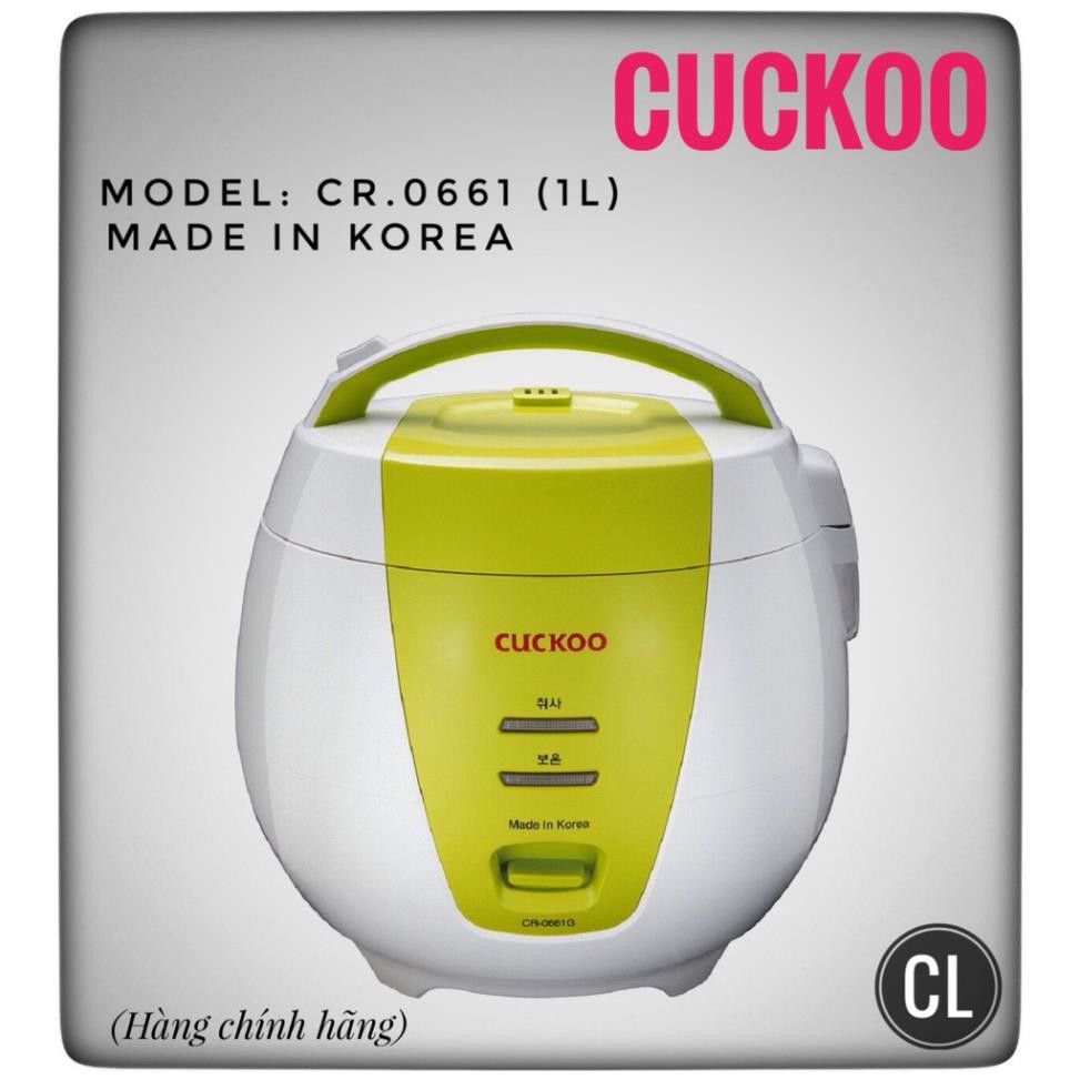 Nồi cơm điện Cuckoo ♥️𝐅𝐑𝐄𝐄 𝐒𝐇𝐈𝐏♥️ CR 0661 - Nồi cơm điện cơ 1L công nghệ Hàn Quốc