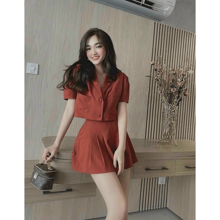 [FREE SHIP] SÉT VEST CHÂN VÁY NGẮN TRẺ TRUNG NĂNG ĐỘNG SIÊU HOT