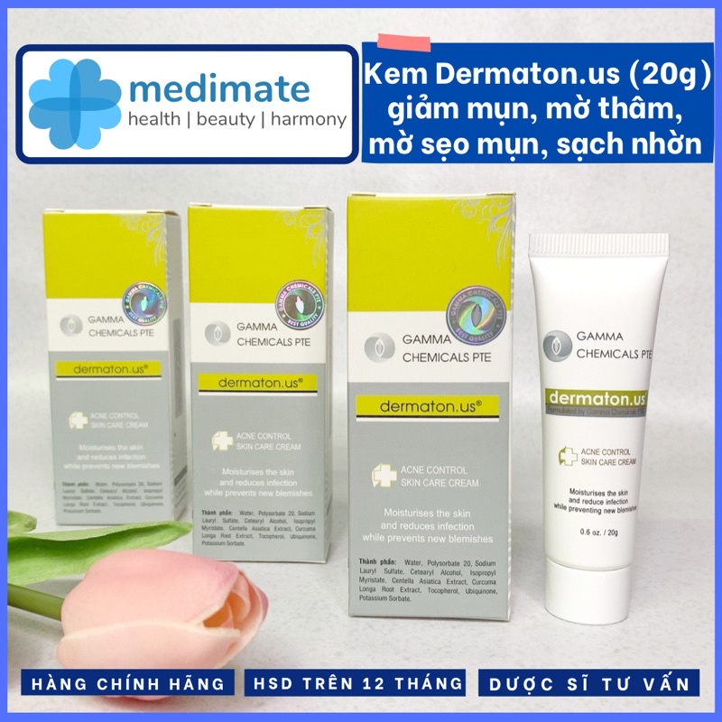 Kem Gamma Chemicals Dermaton.us Giảm Mụn, Giảm Thâm 20G