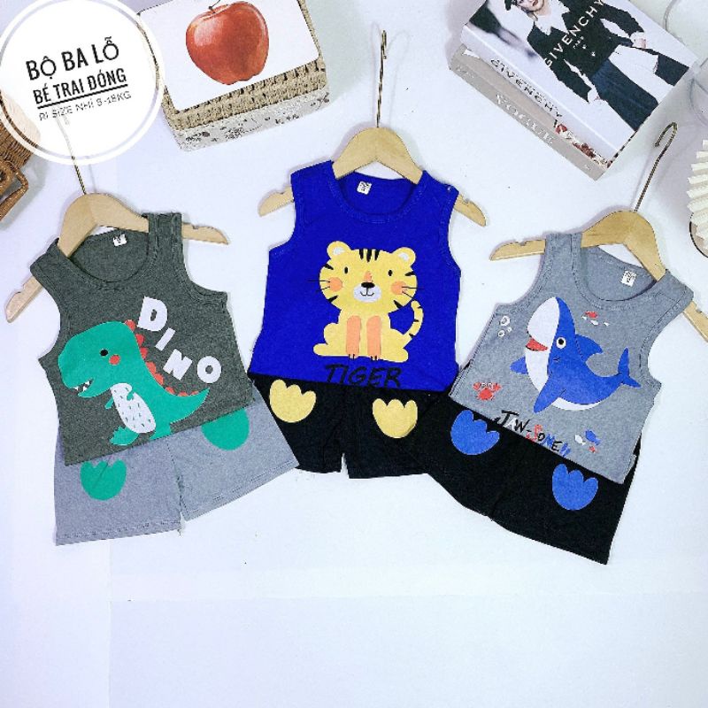 Bộ thun cotton cho bé từ 8-18kg