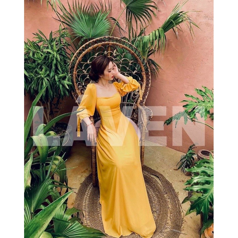 Đầm maxi đan dây đi du lịch biển, Đầm Váy Maxi Xoè Tay Dài Cột Dây | BigBuy360 - bigbuy360.vn