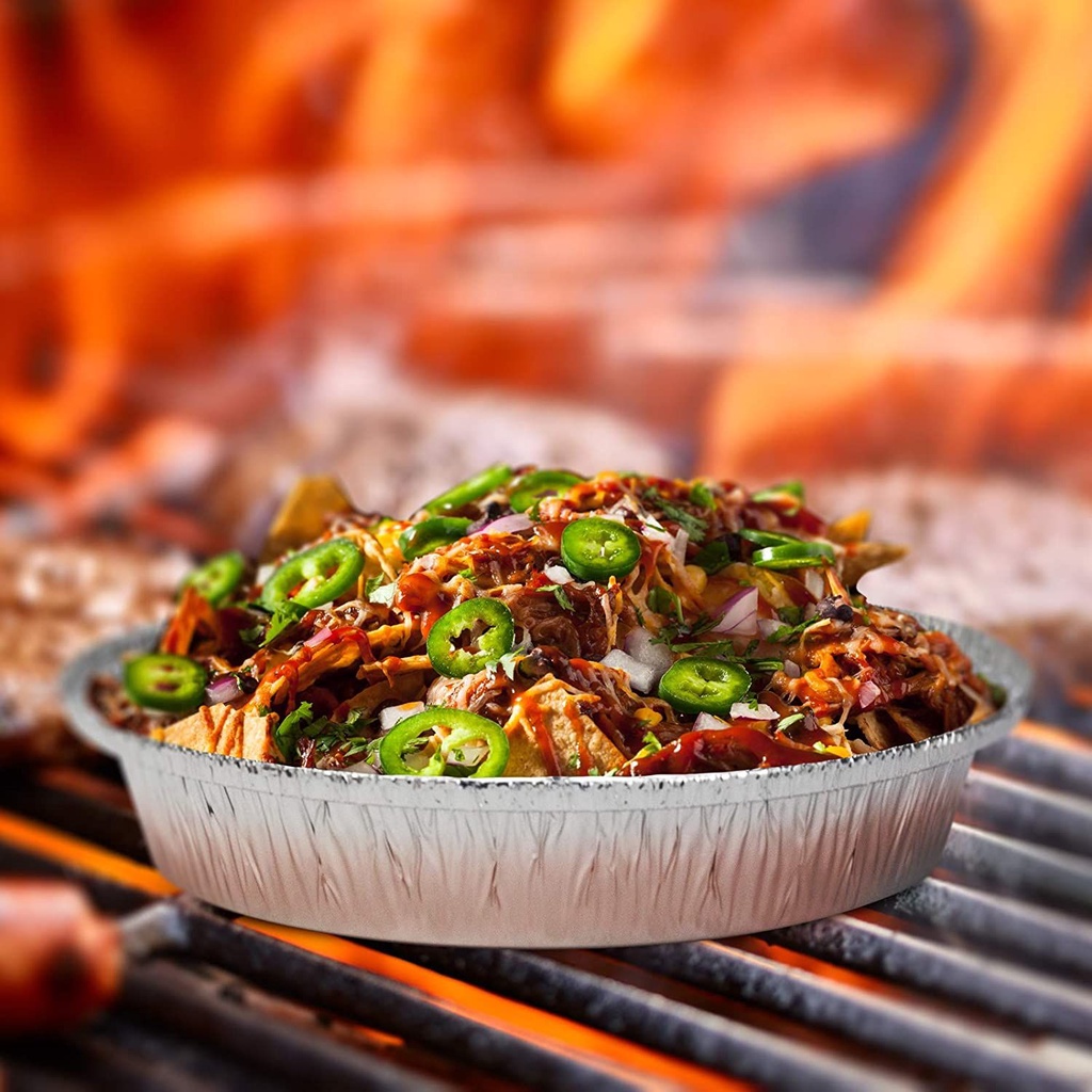 Set 50 khay lá nhôm không dính dùng một lần dành cho nồi chiên không dầu