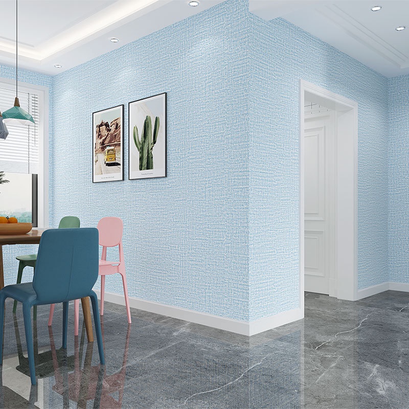 1 Cuộn Giấy Dán Tường Bằng Xốp Linen 3D Tự Dính Dày Dặn Chống Ẩm Không Thấm Nước Trang Trí Nhà Cửa