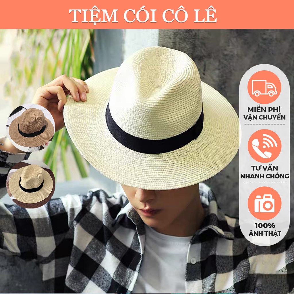 Nón cói fedora thời trang unisex năng động, hiện đại - Tiệm Cói Cô Lê